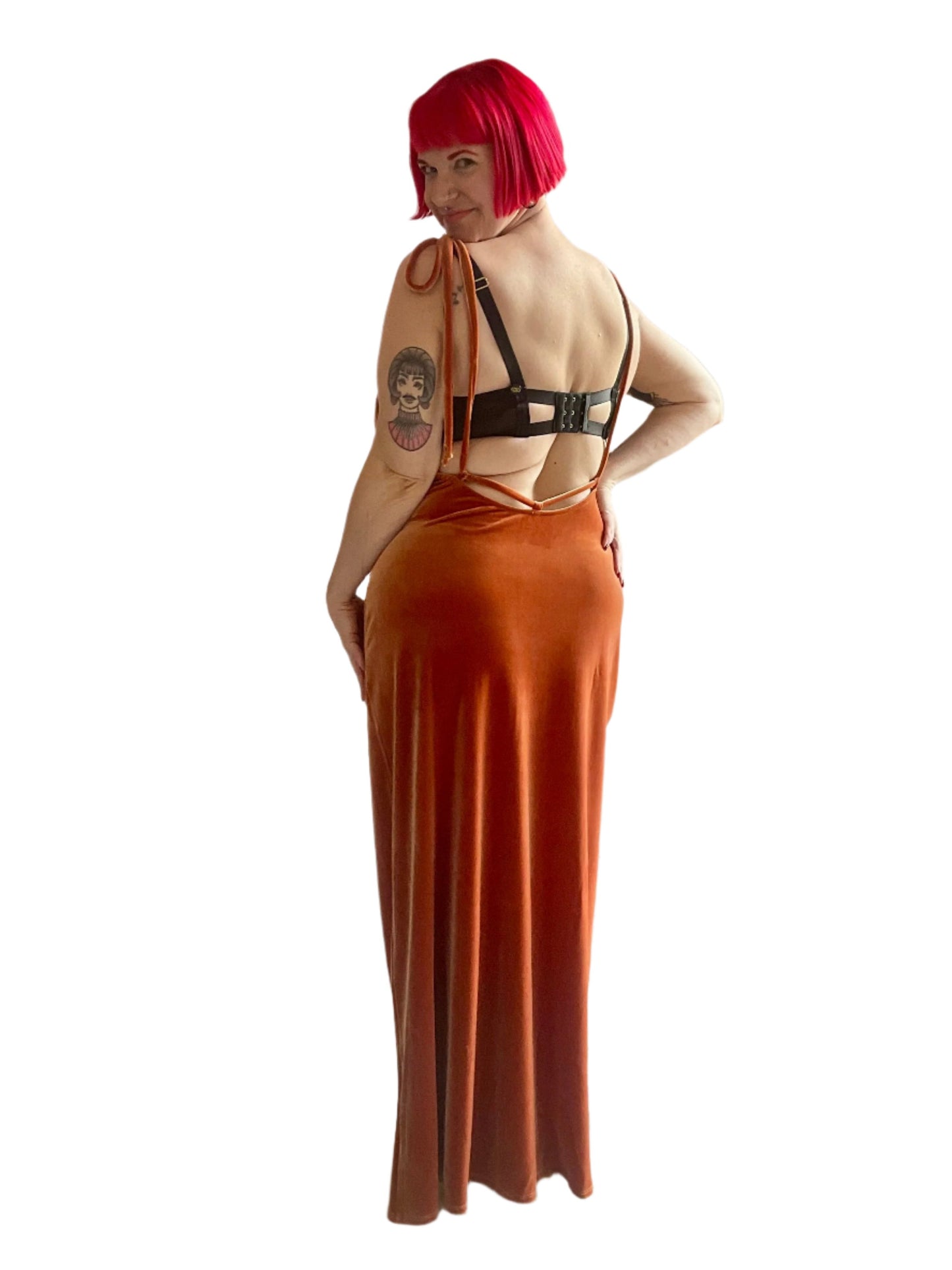 Velvet Underground Greta Gown in Amber By Only Hearts Lingerie - sizes S & L