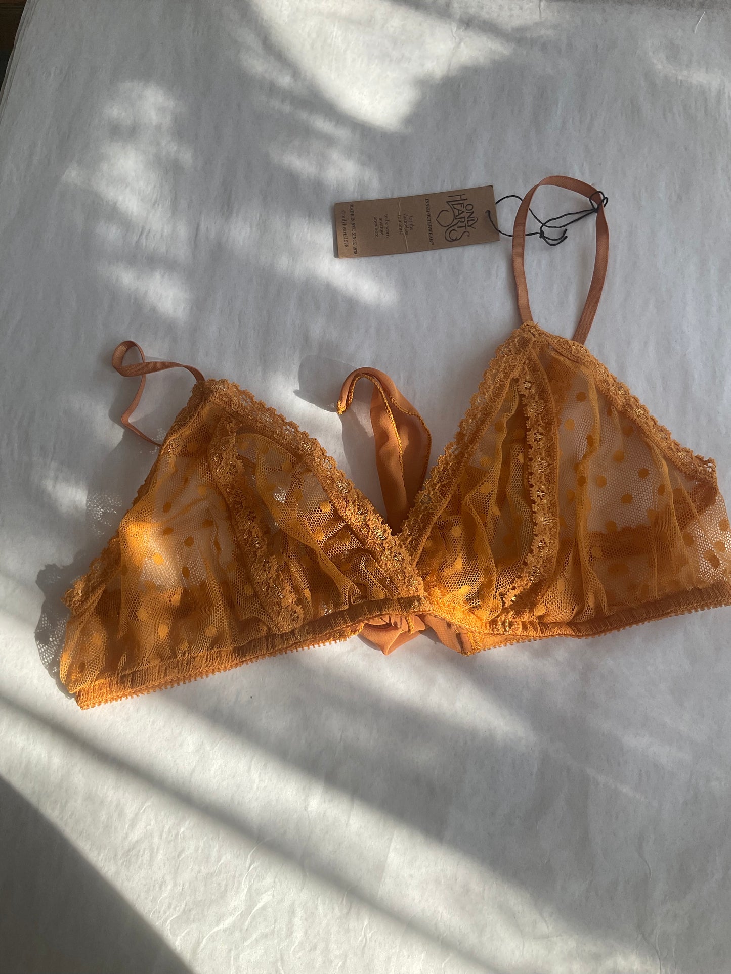 Coucou Lola Bralette By Only Hearts in Black, Creme + Honey