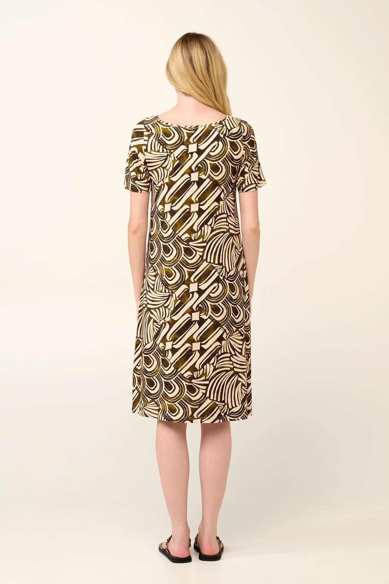 Summer Dress in Moroccan Tile Patchwork Print By Vamp - S-4XL(+)