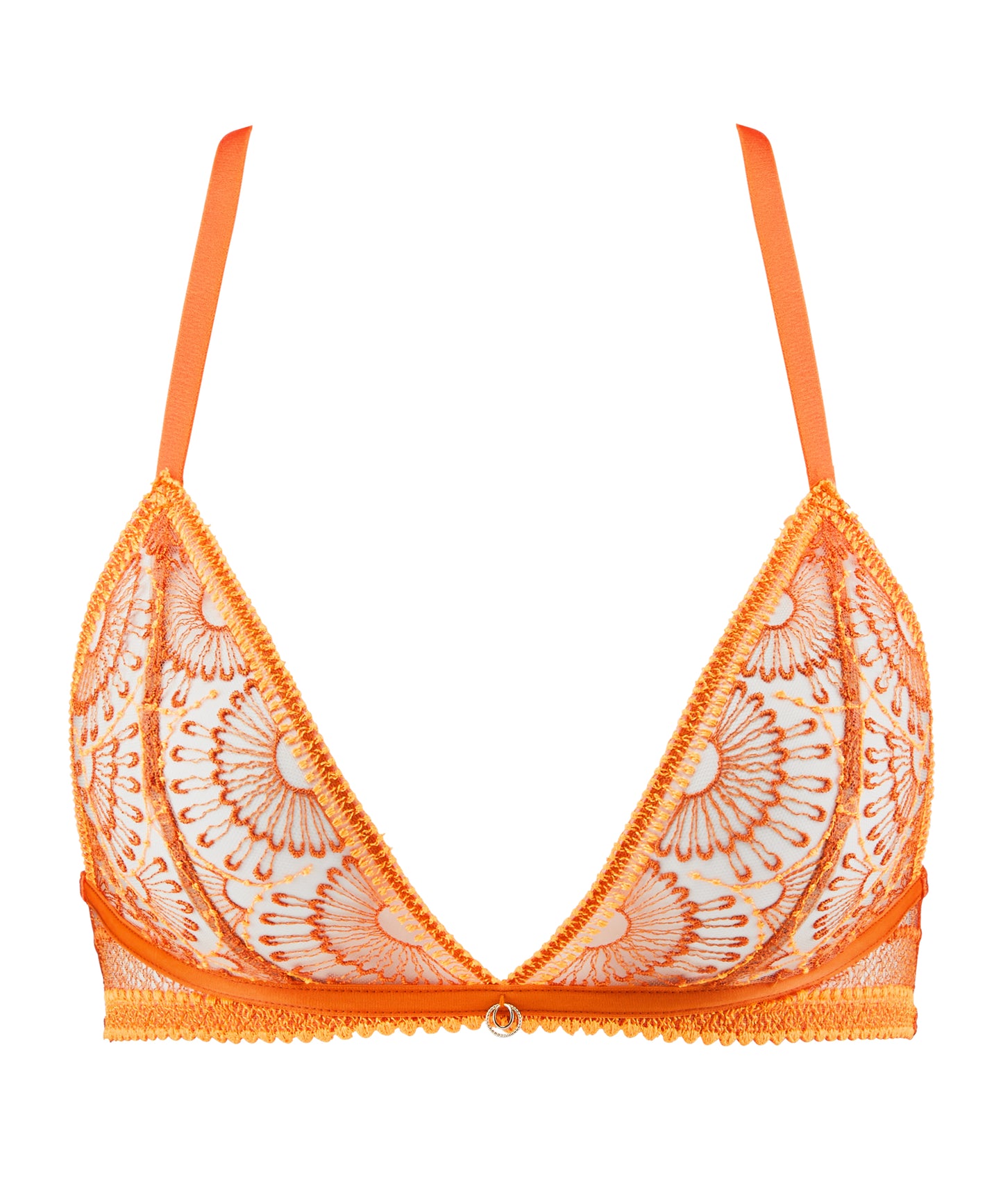 Pure Vibration Wireless Triangle Bra in Orange Pulp By Aubade - XS-L