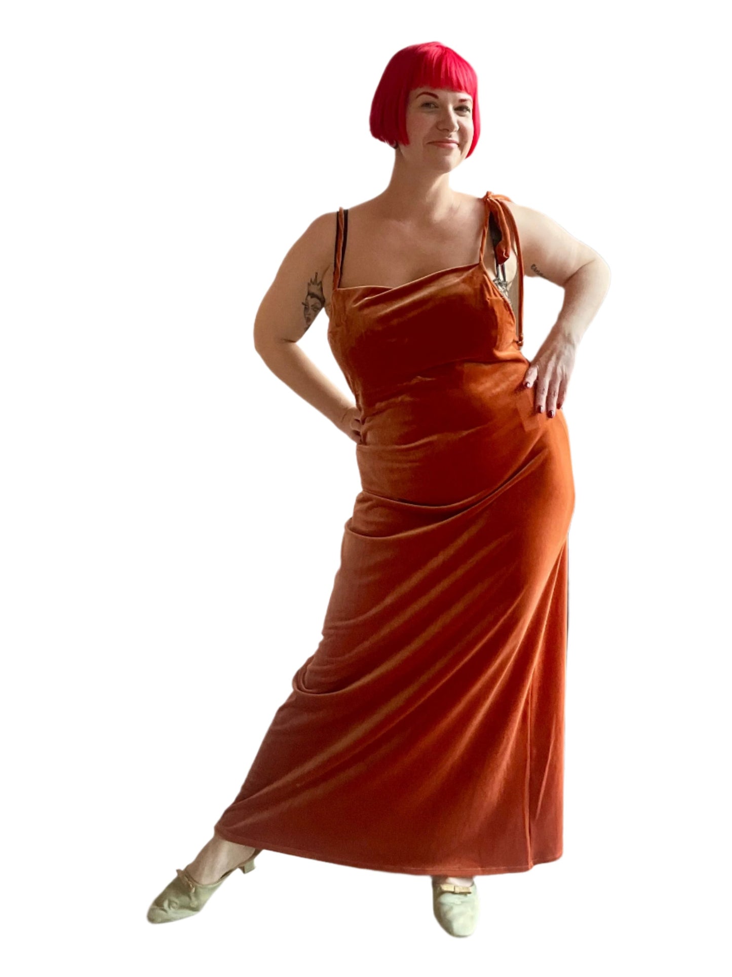 Velvet Underground Greta Gown in Amber By Only Hearts Lingerie - sizes S & L