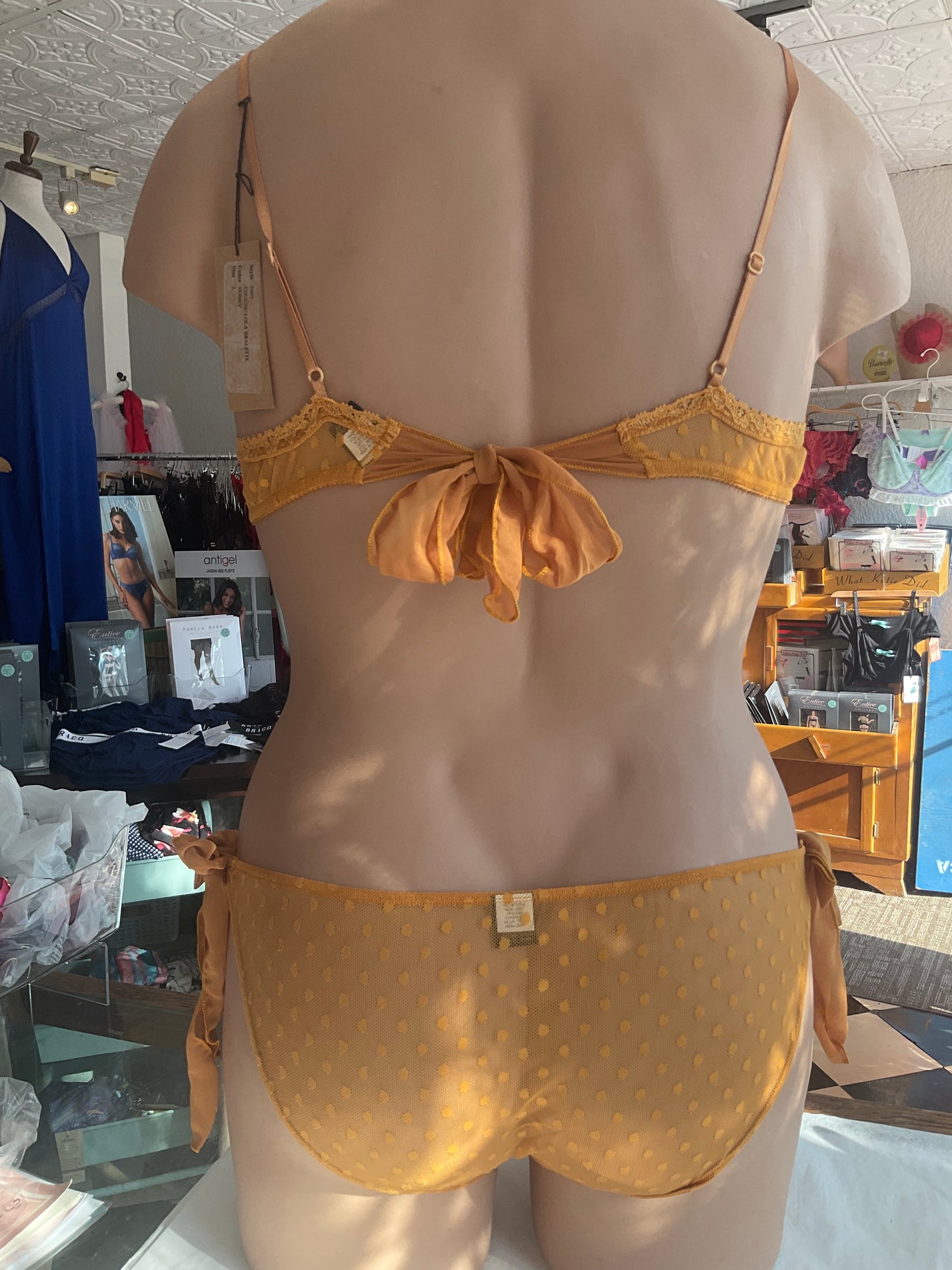 Coucou Lola Bralette By Only Hearts in Black, Creme + Honey