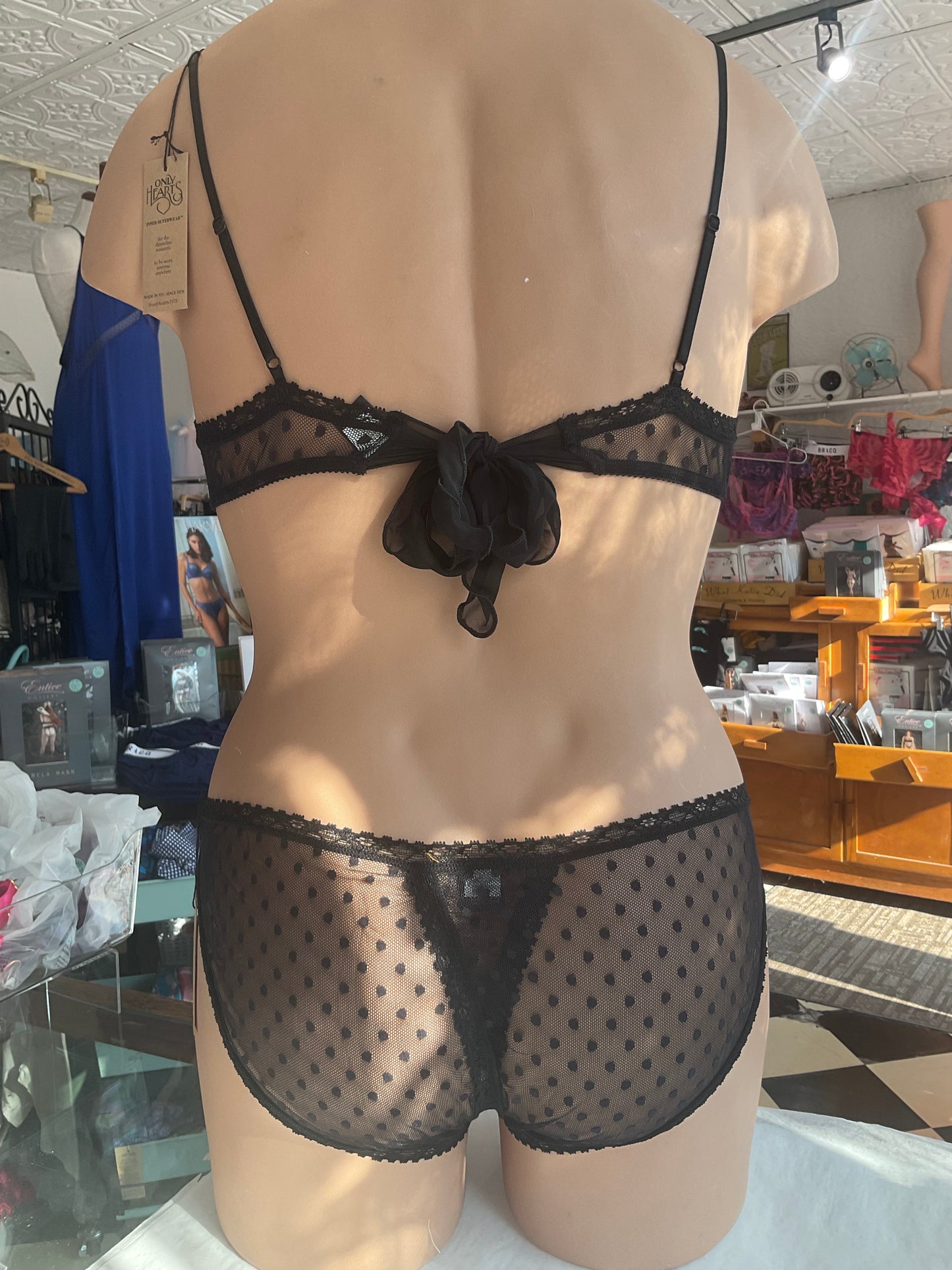 Coucou Lola Bralette By Only Hearts in Black, Creme + Honey