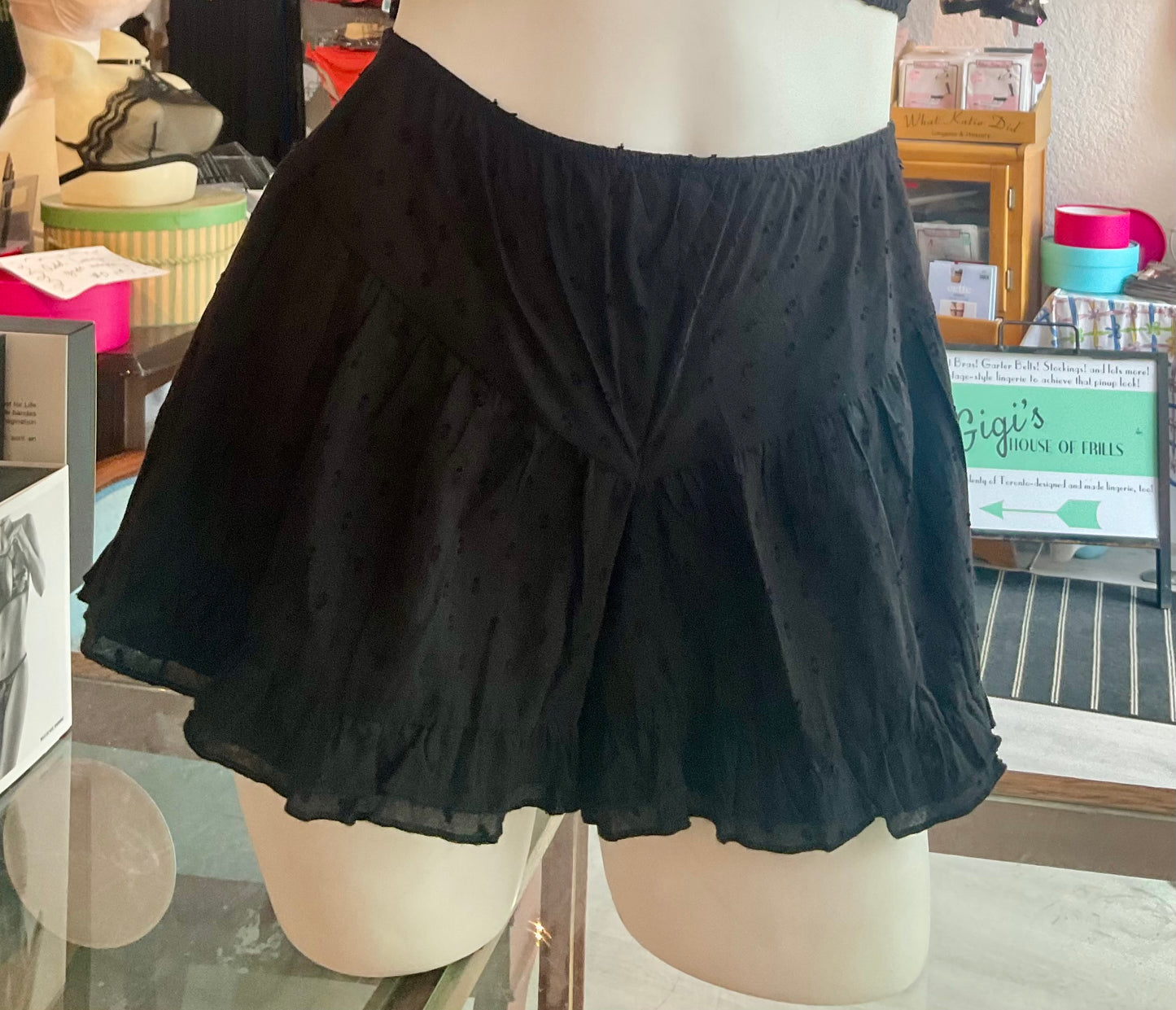 Kiki Petti Shorts in Khol Swiss Dot Cotton By Only Hearts Lingerie - S-L