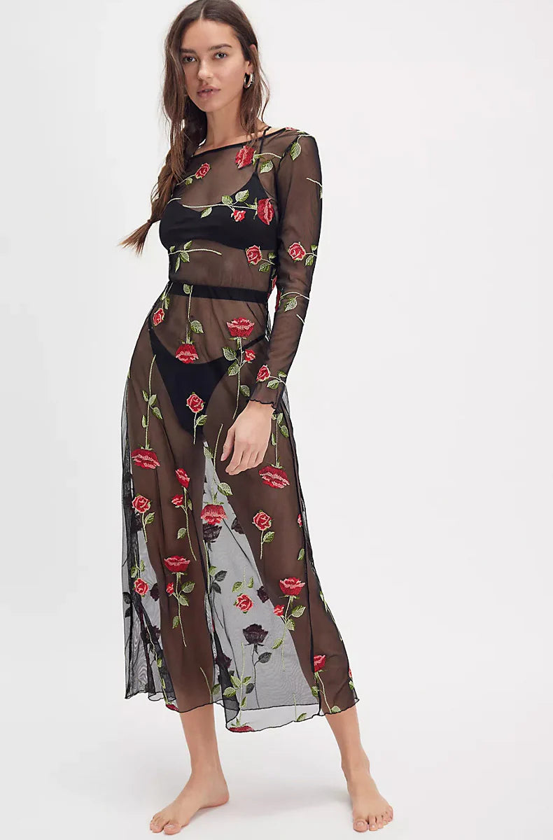 A Rose Is A Rose Clara Longsleeve Dress By Only Hearts Lingerie - XS
