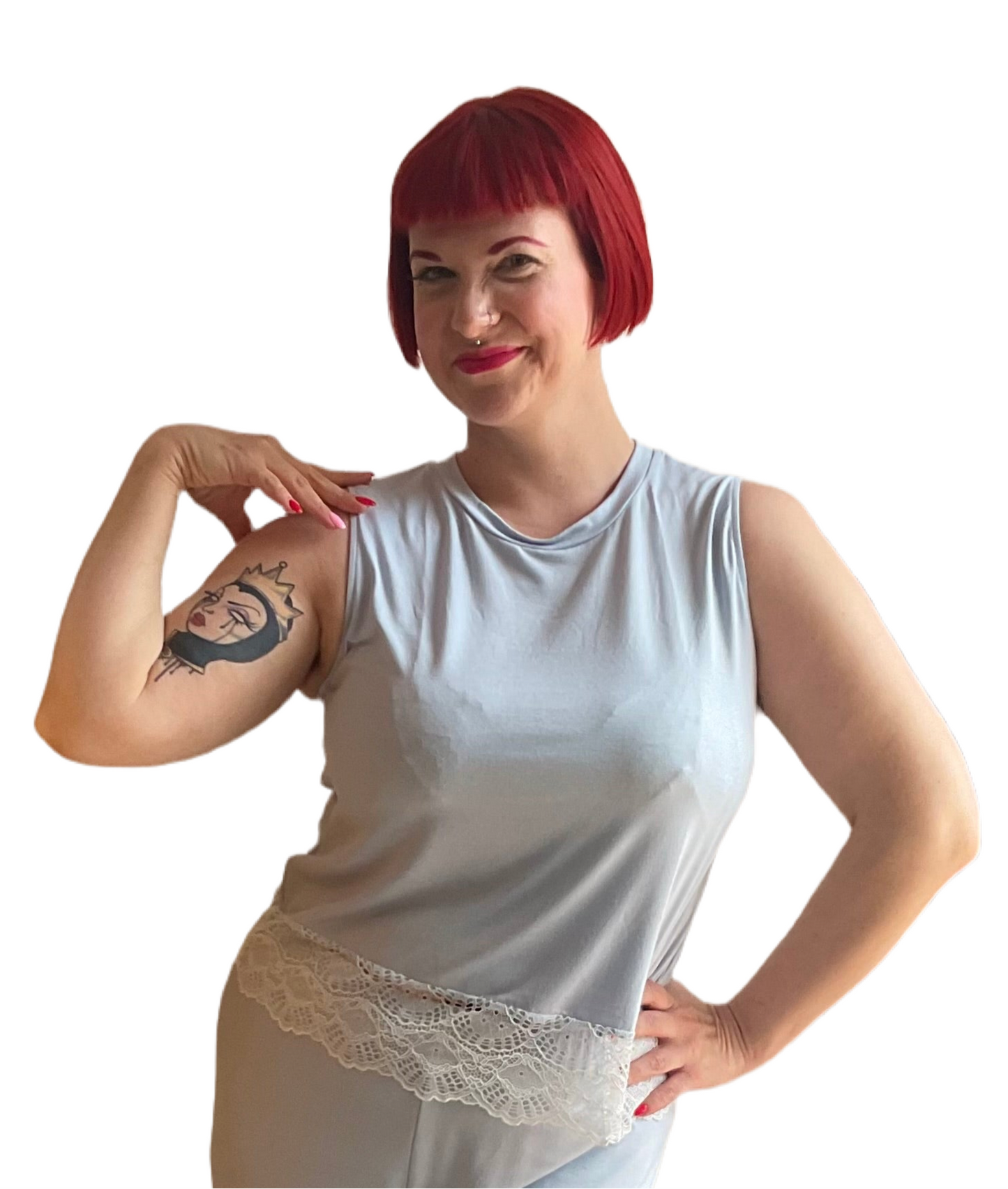 Venice Valerie Tank in Powder Blue - S-XL + (SO stretchy!)