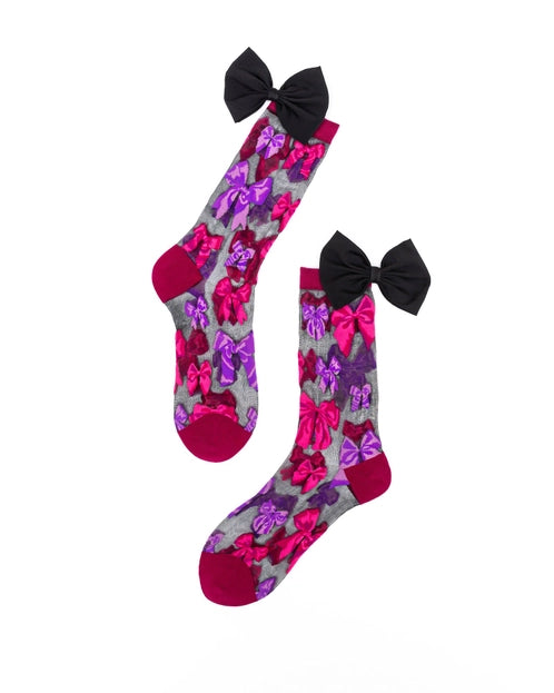 Big Bow Energy Black Sheer Sock By Sock Candy
