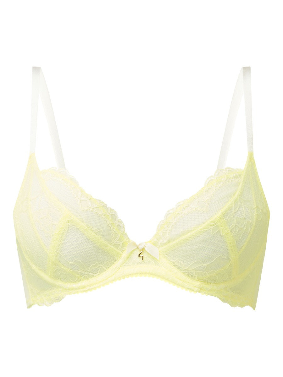 Superboost Lace Non-Padded Plunge Bra in Lemon By Gossard - 30D/32B-38G (UK size)