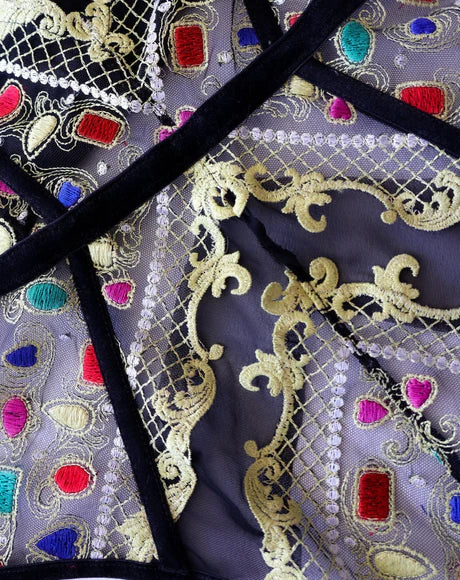 Jewels & Pearls Embroidered G-String By Kilo Brava - M - XXXL