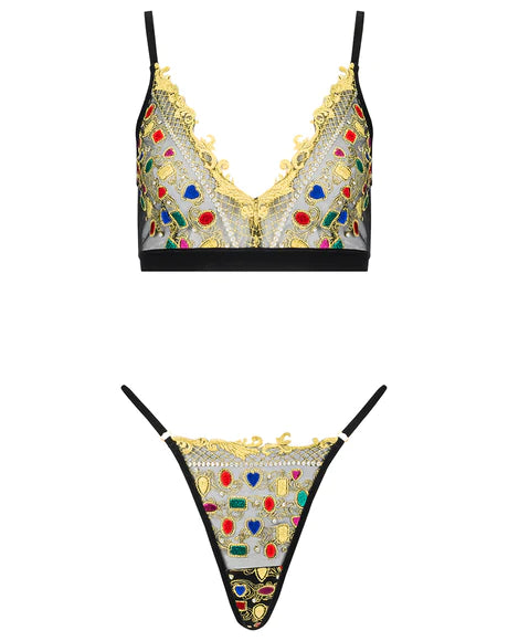 Jewels & Pearls Embroidered G-String By Kilo Brava - M - XXXL
