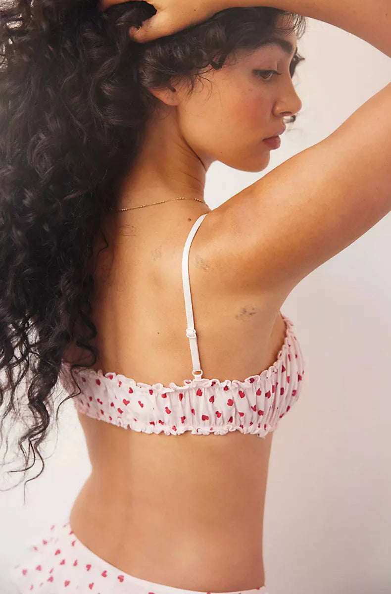 Heritage Hearts Organic Cotton Joey Bralette By Only Hearts - L & XL