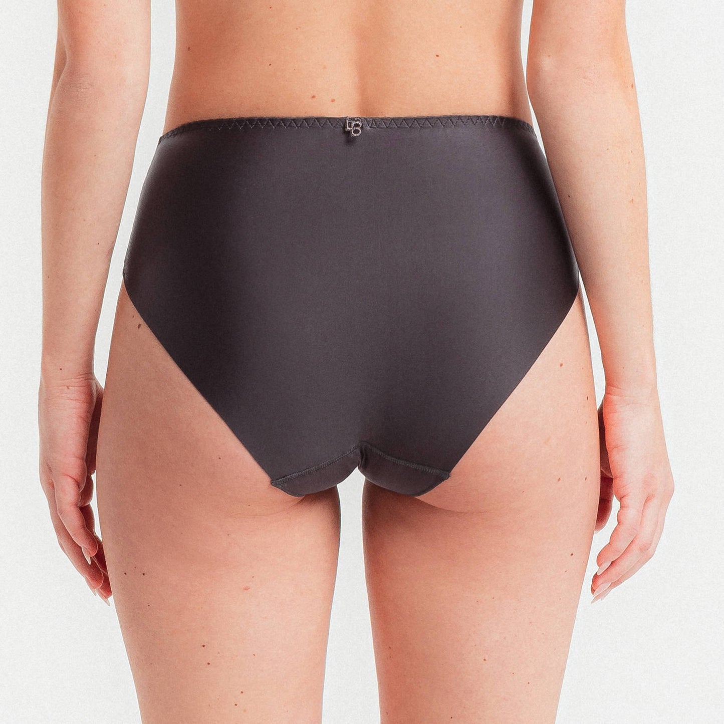 Electric Waves High-waisted Brief in Smoke By Louisa Bracq - S-3XL