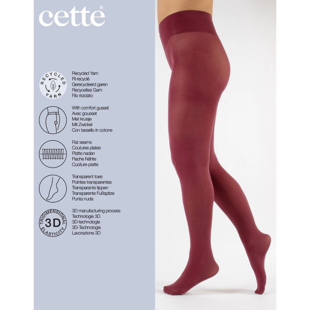 Dublin Eco Comfy Opaque Tights 70 DEN in Chili Pepper - S-4X