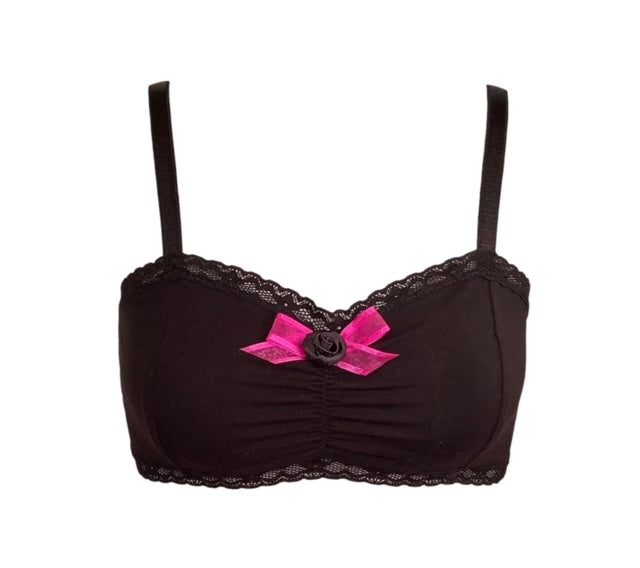 IV for Gigi : Christina Bamboo Bralette in Noir - S-2X
