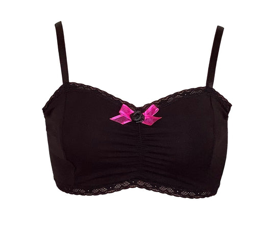 IV for Gigi : Christina Bamboo Bralette in Noir - S-2X