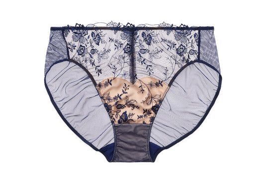 Victress Hi Cut Brief in After Dark By Dita Von Teese Lingerie - XS left!