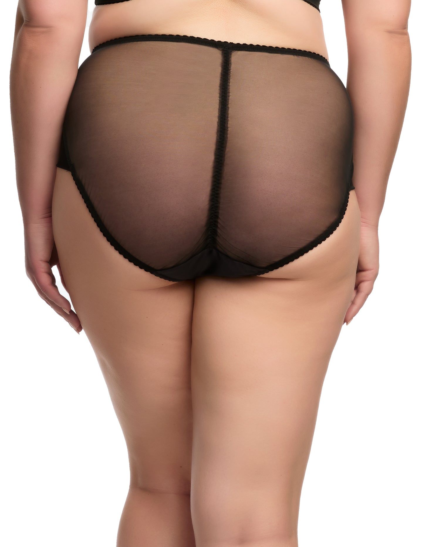 Julie's Roses Black High Waist Brief By Dita Von Teese - sizes M & L