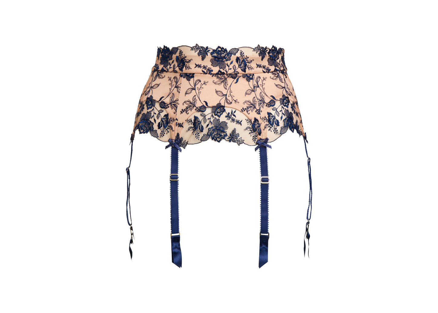 Victress Six Strap Suspender Belt in After Dark By Dita Von Teese Lingerie - XS