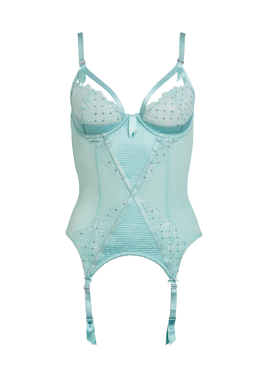 Madame X Bustier / Merry Widow In Powder Blue By Dita Von Teese - 32A-36D