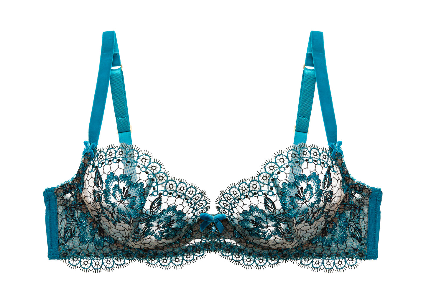 Evelina Bra in Lurex Peacock By Dita Von Teese Lingerie - 32-38 B-F (UK) or B-G (US)