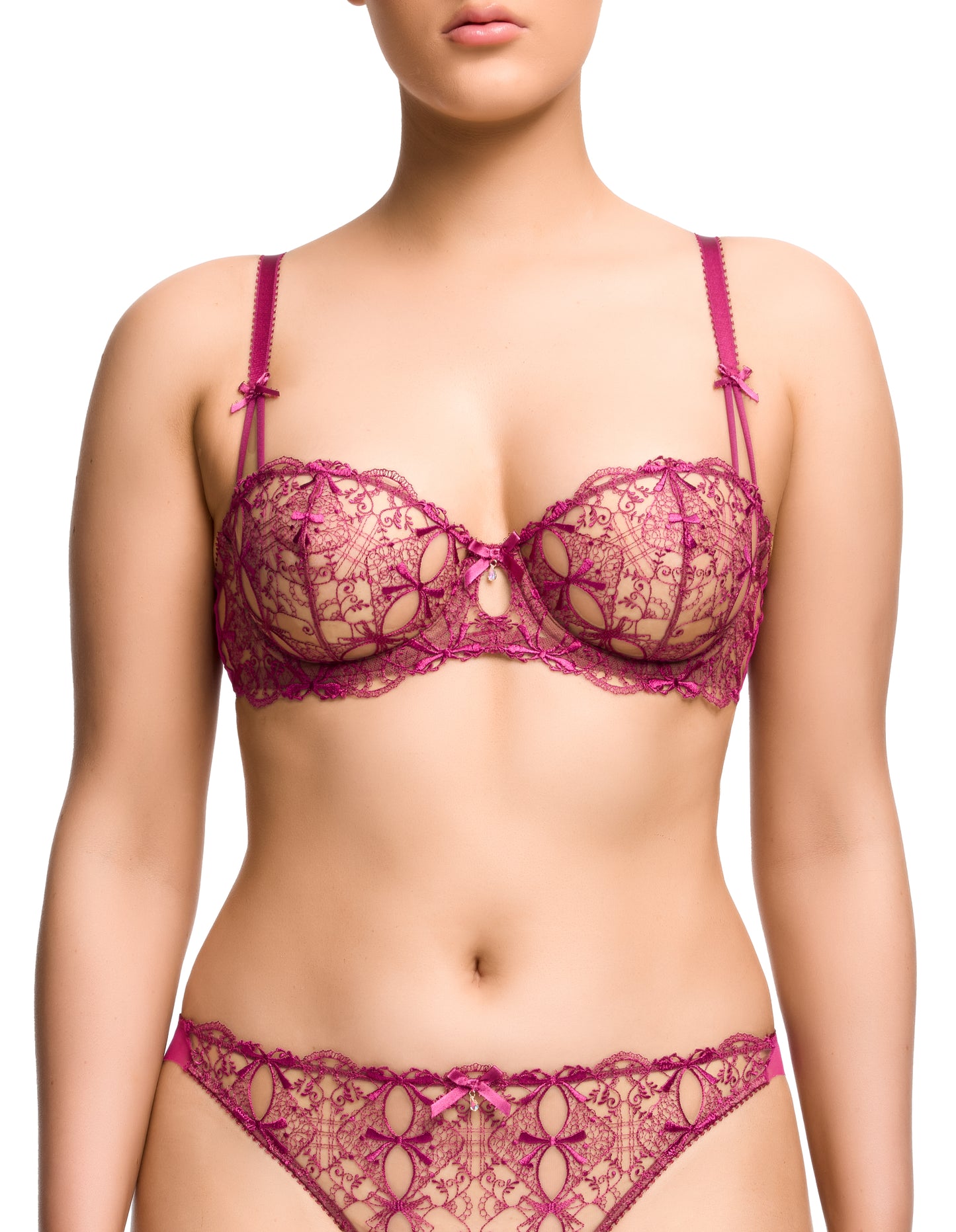 Harlow Demi Bra in Pinot Noir By Dita Von Teese - 32-38 B-F (UK)