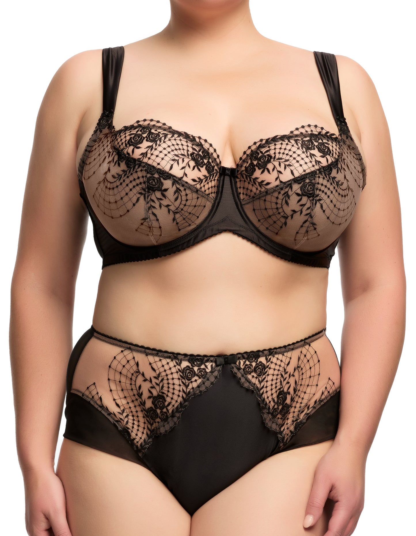 Julie's Roses Curve Bra in Black By Dita Von Teese - 38-44 bands D-G (UK)I