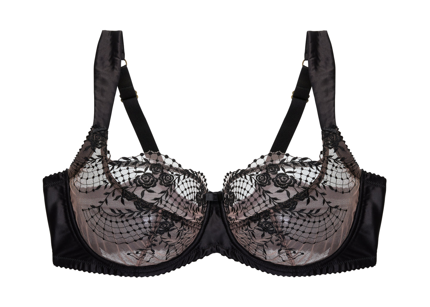 Julie's Roses Curve Bra in Black By Dita Von Teese - 38-44 bands D-G (UK)I