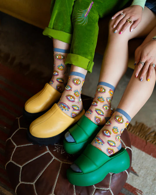 Evil Eye (Malocchio) Sheer Sock By Sock Candy
