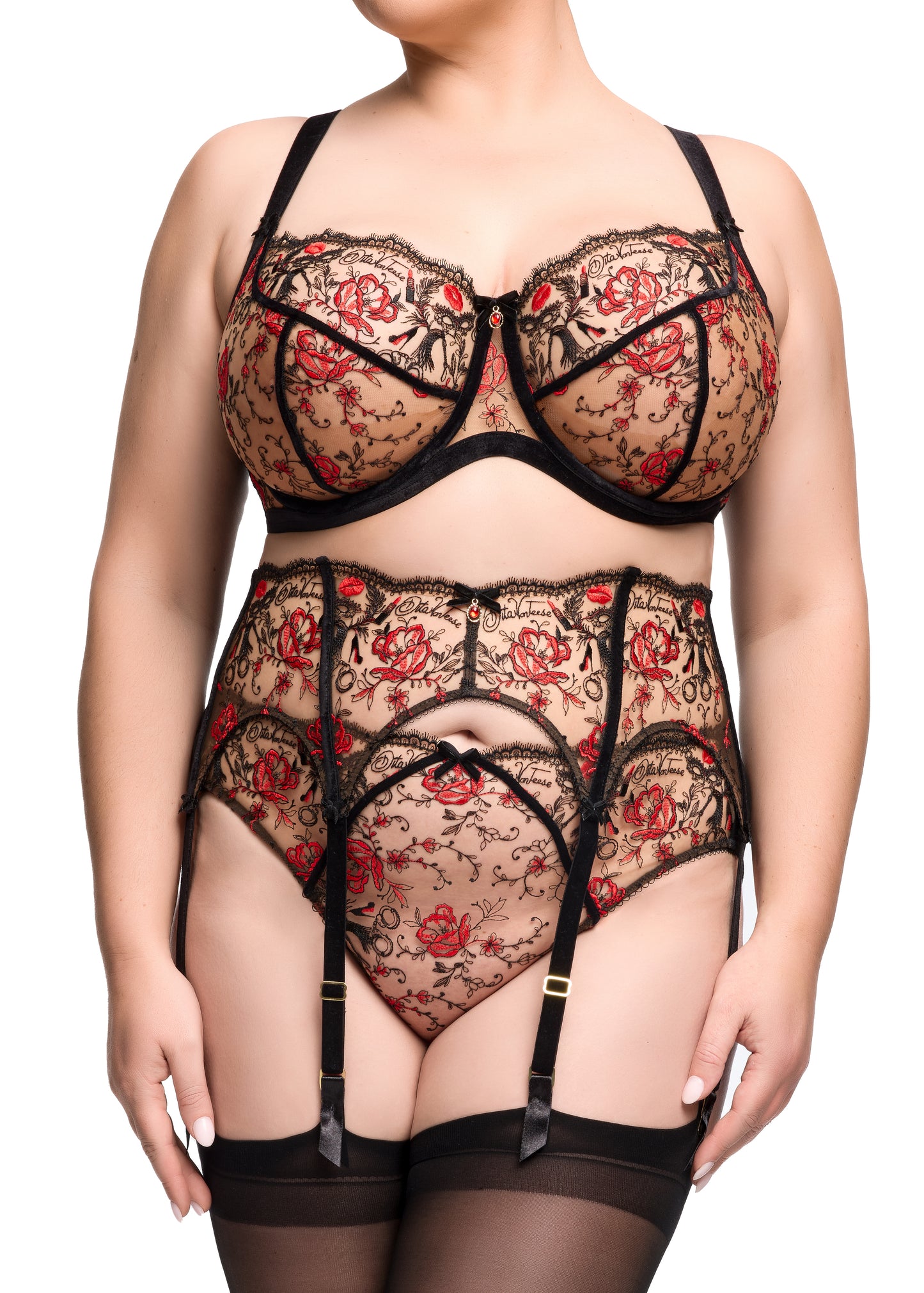 Novelteese Hi Cut Brief By Dita Von Teese Lingerie - sizes XS-4X