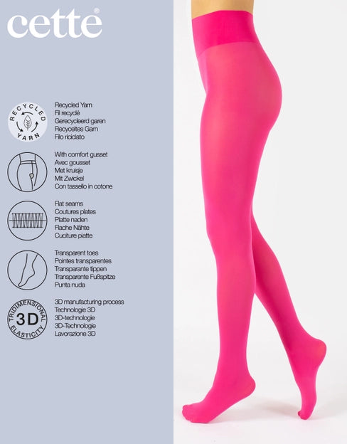 Dublin Eco Comfy Opaque Tights 70 DEN in Fuchsia  - S-4X