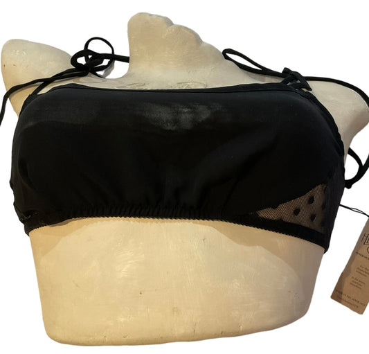 Coucou Lola Chiffon and Mesh Tie Bralette By Only Hearts in Black - S - XL