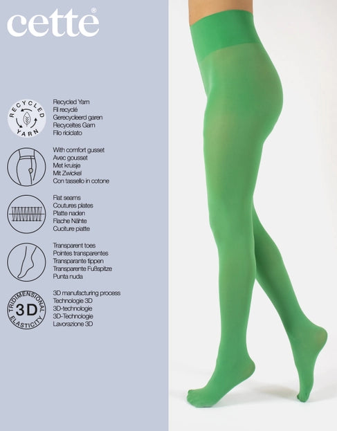 Dublin Eco Comfy Opaque Tights 70 DEN in Green Briar - S-4X