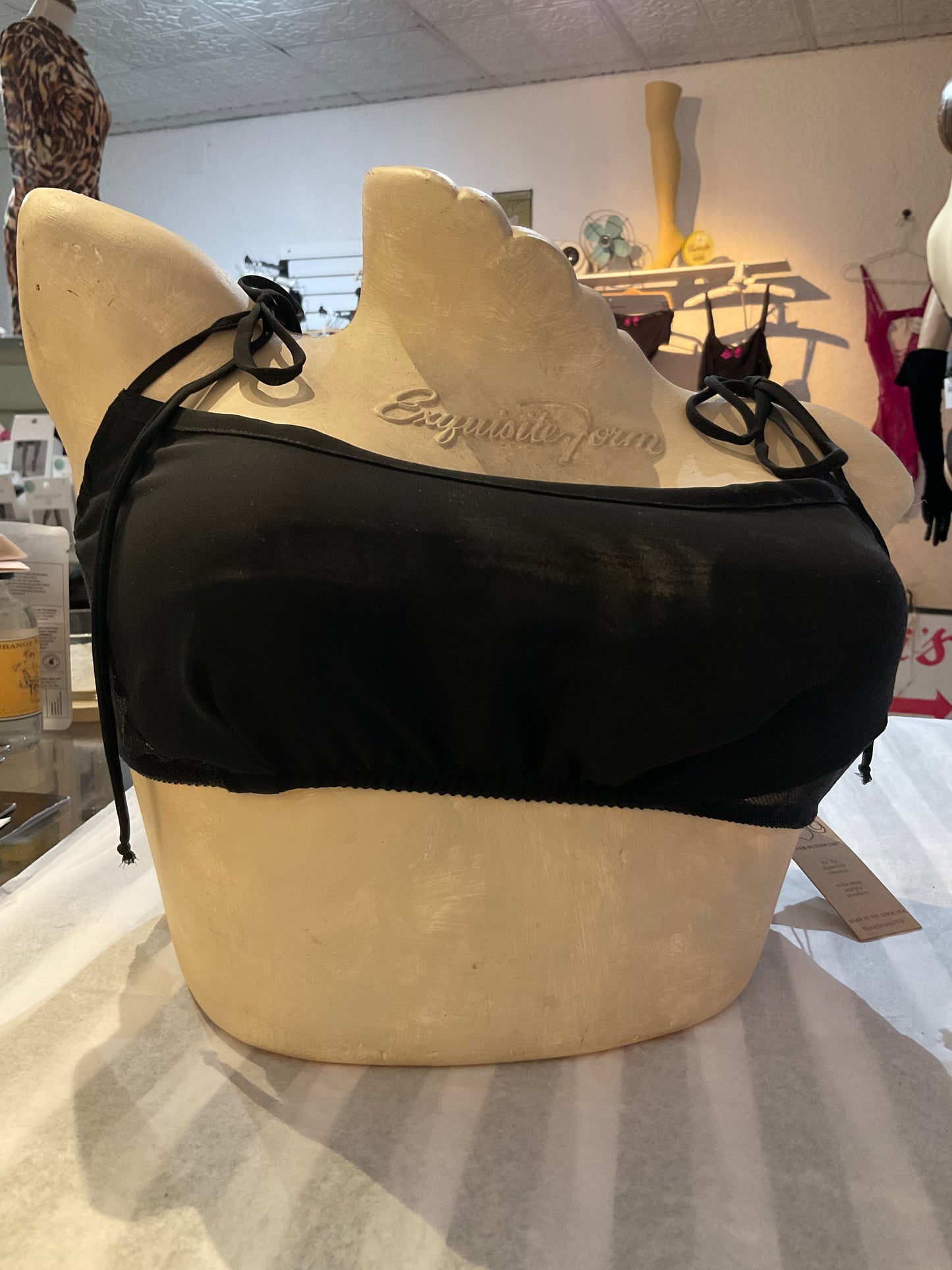 Coucou Lola Chiffon and Mesh Tie Bralette By Only Hearts in Black - S - XL