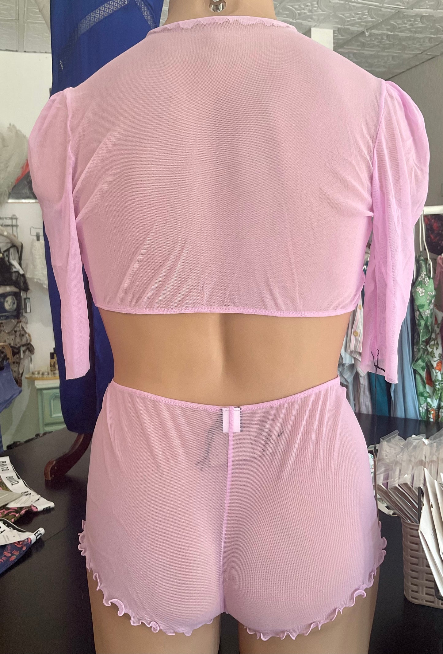 Jillian Wrap Top in Pink Moon Tulle By Only Hearts - XS-XL