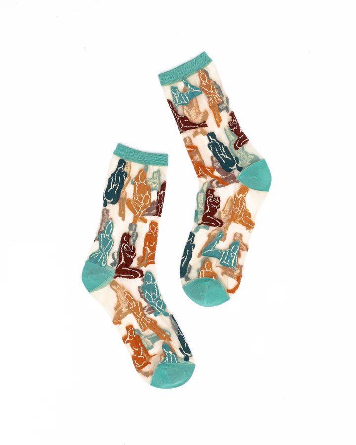 Terracotta Ladies Sheer Sock By Sock Candy