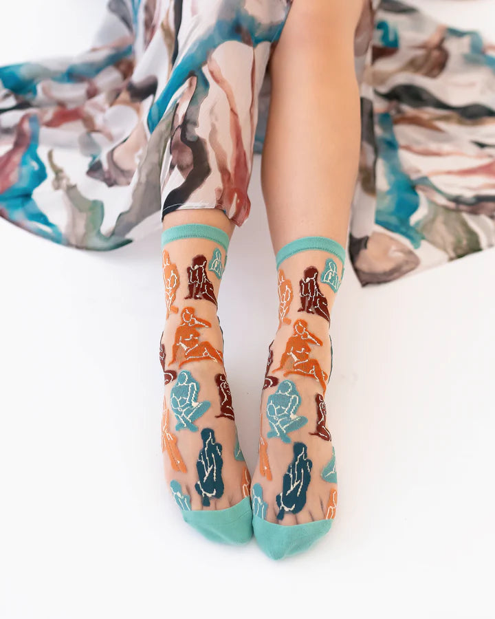 Terracotta Ladies Sheer Sock By Sock Candy