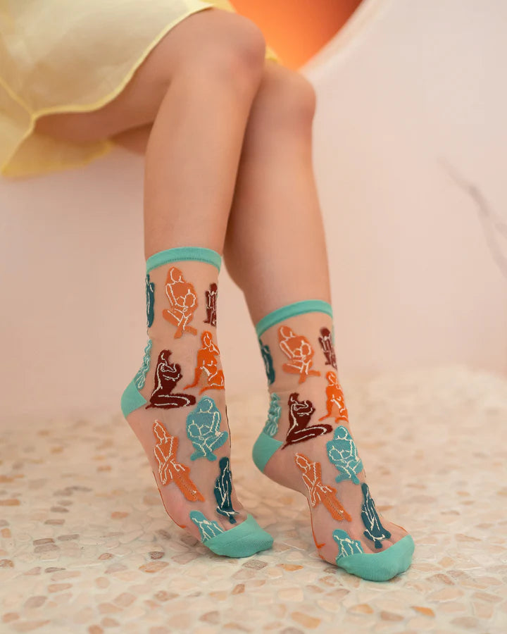 Terracotta Ladies Sheer Sock By Sock Candy
