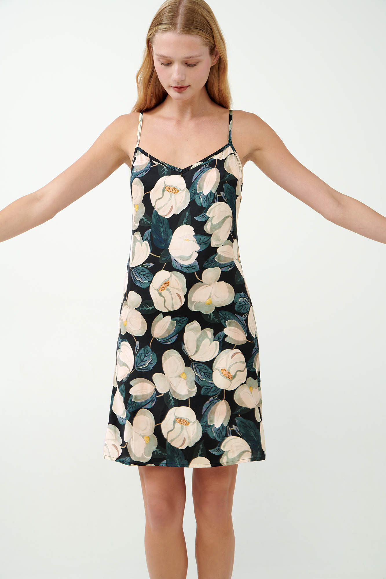 Laurel Silky Nightgown / Chemise / Slip Dress By Vamp - S-3XL