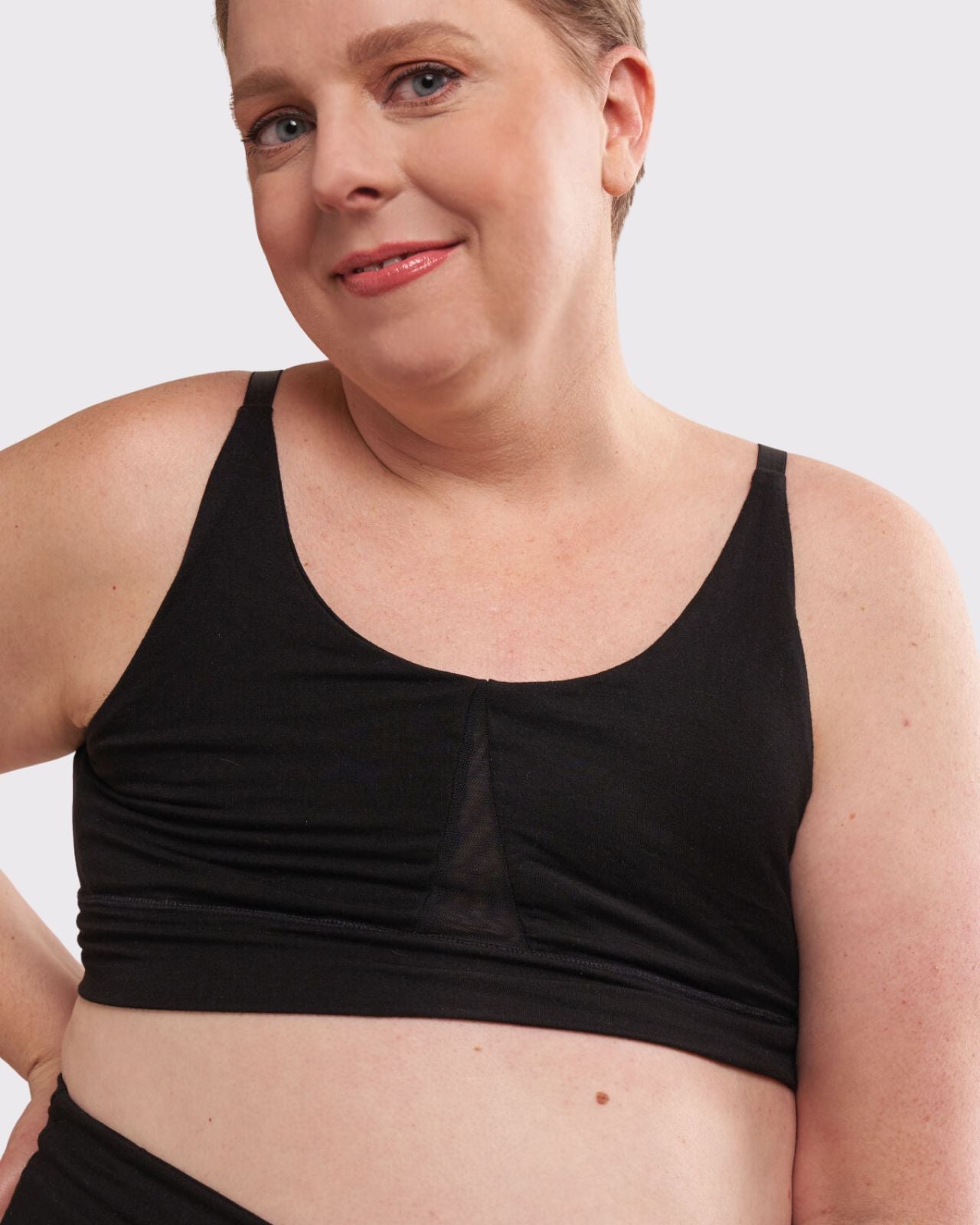 Leslie Leisure Bra in Black (pocketed) By AnaOno - XS-3X
