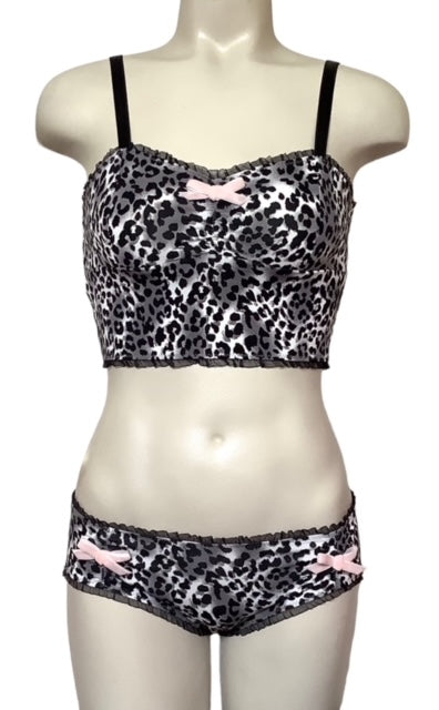 IV for Gigi : Lana Snow Leopard Print Bamboo Hipster - S-2X
