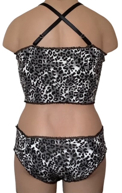 IV for Gigi : Lana Snow Leopard Print Bamboo Hipster - S-2X