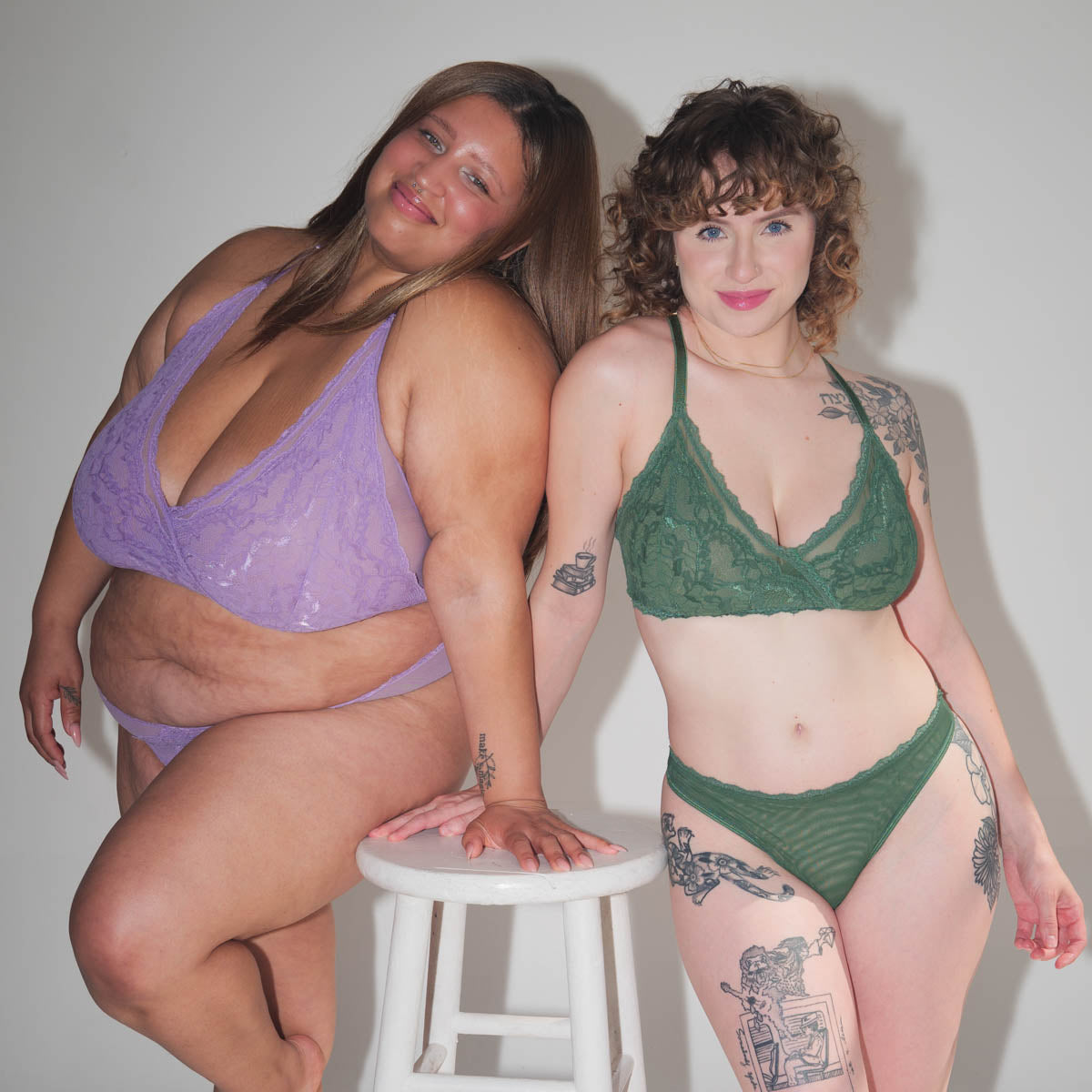 Lacey Racerback Bralette in Forest By Uye Surana - Easy fit sizes L-3X