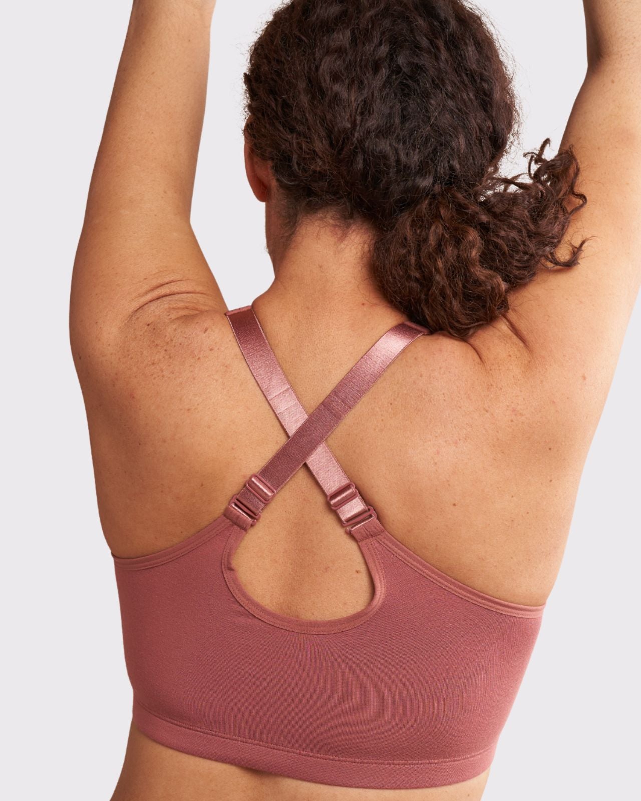 Rora Pocketed Front Closure Bra Bra in Dusty Rose By AnaOno - XS-3X