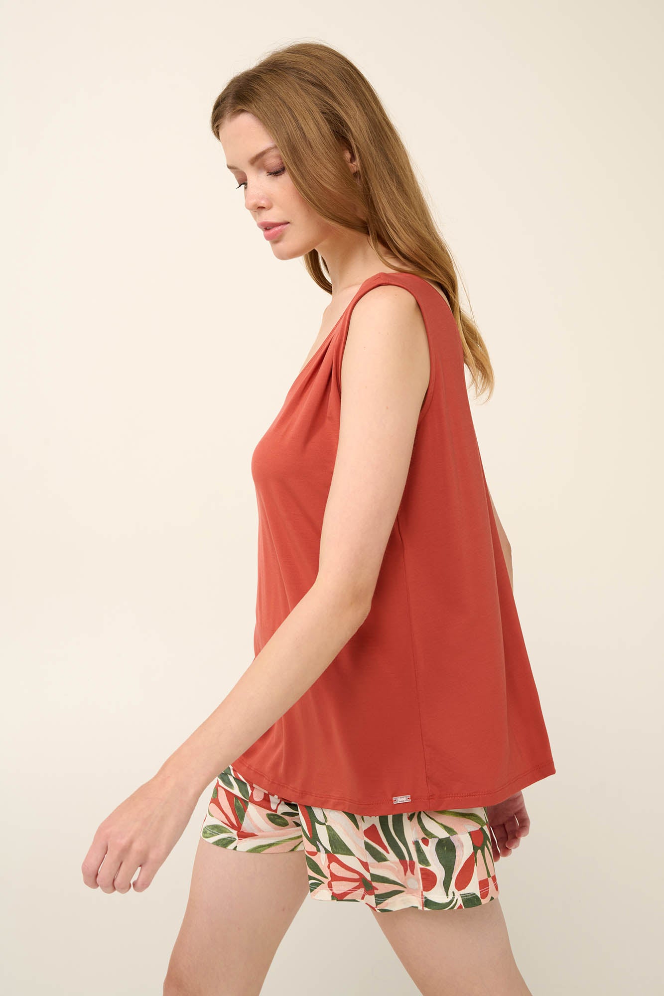 Scicilian Tile Print Jersey Shorts PJ Set By Vamp - S-2XL