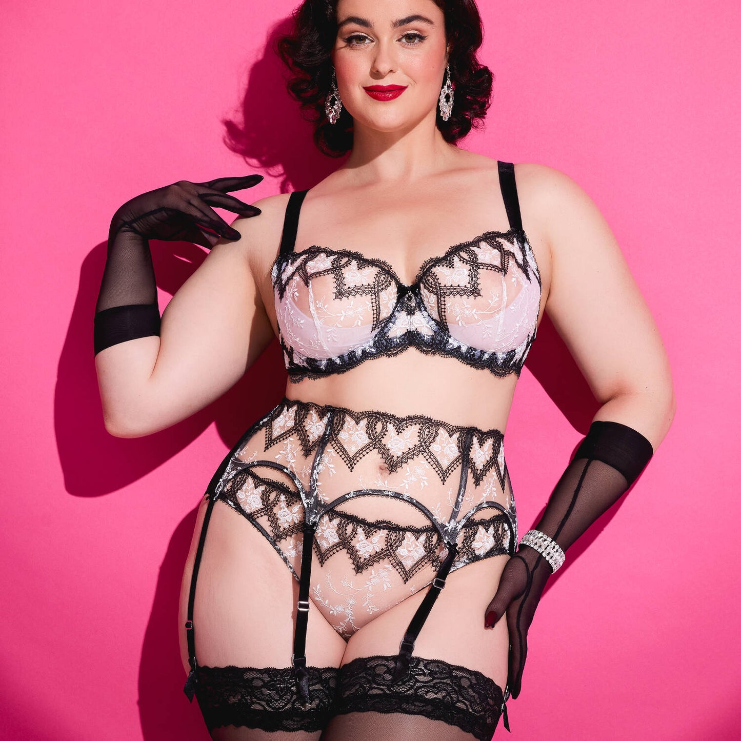 Lovella Six Strap Suspender Belt By Dita Von Teese Lingerie - sizes XS-XL