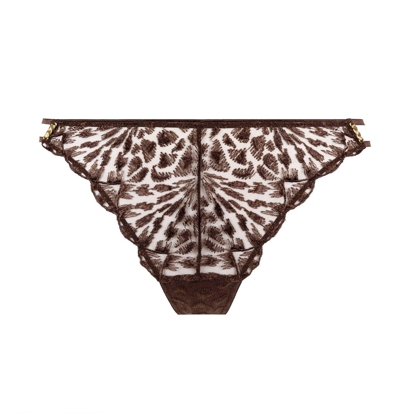 Crazy In Love Tanga Thong in Satin Brown By Aubade - XS-XXL