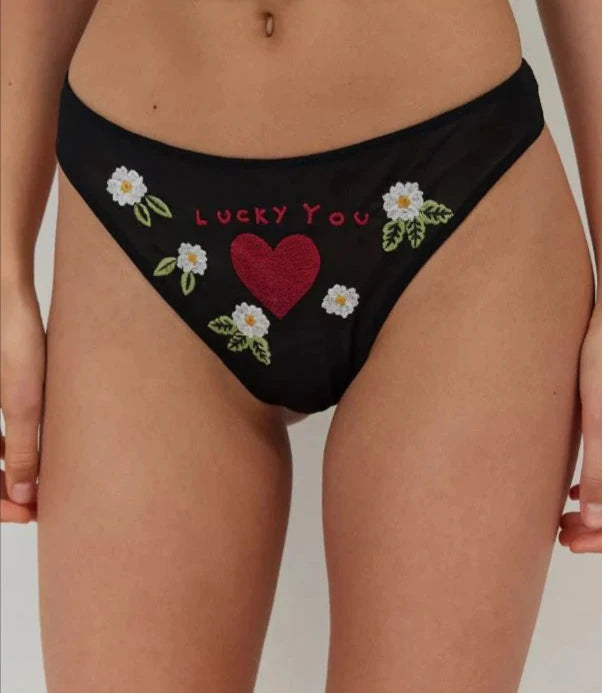 Aloha Vintage Thong by Only Hearts - L (stretchy!!)
