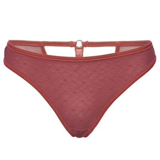 Hearts Of Venus Copper Rose Keyhole Thong By Uye Surana - XS/S