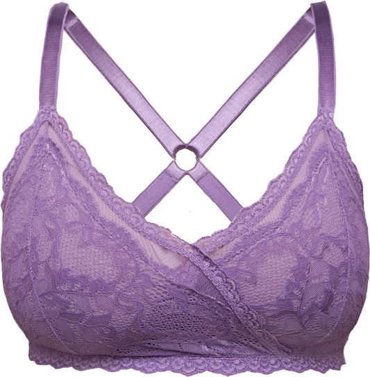 Lacey Racerback Bralette in Lilac By Uye Surana - Easy fit sizes XS-3X