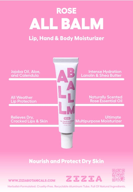 Rose ALL BALM - lip, hand & body moisturizer by ZIZIA